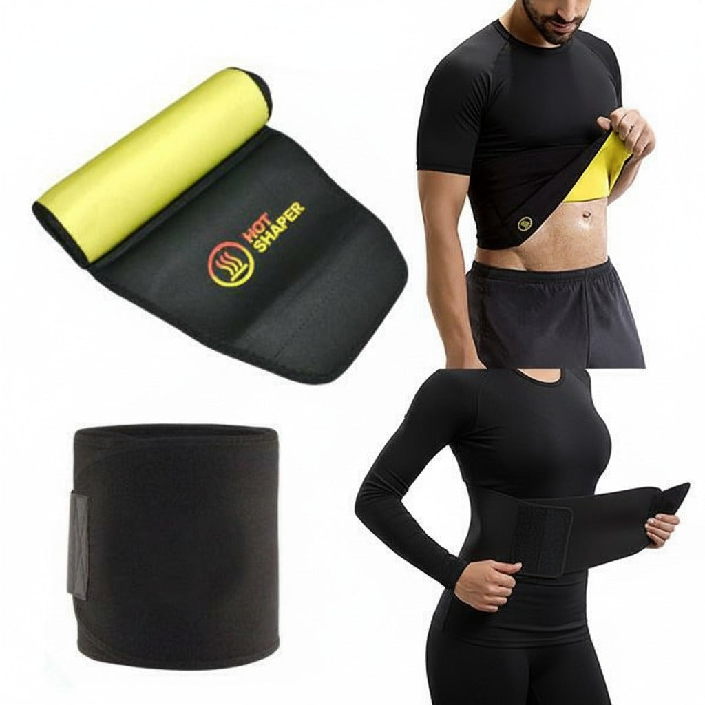 Hot Shaper Slimming Belt With Box Adjustable Standard Size Waist Trainer For Men And Women Helps Reduce Belly Fat Effectively