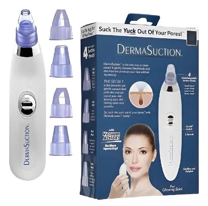 Derma suction vacuum Blackhead Remover Pore Cleaner Electric Nose Face Deep Cleaning Skin Care Machine Aspirator Point Skin Care Tool Beauty - (Imported) ( Cell operated )