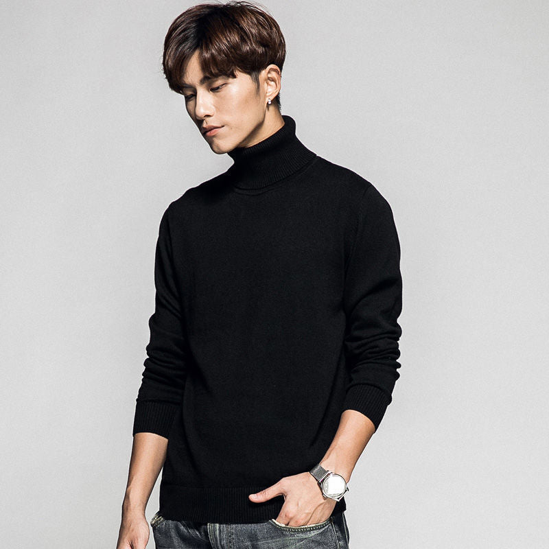 men's pullover solid color long-sleeved turtleneck sweater foreign trade bottoming sweater sweater business cross-border sweater