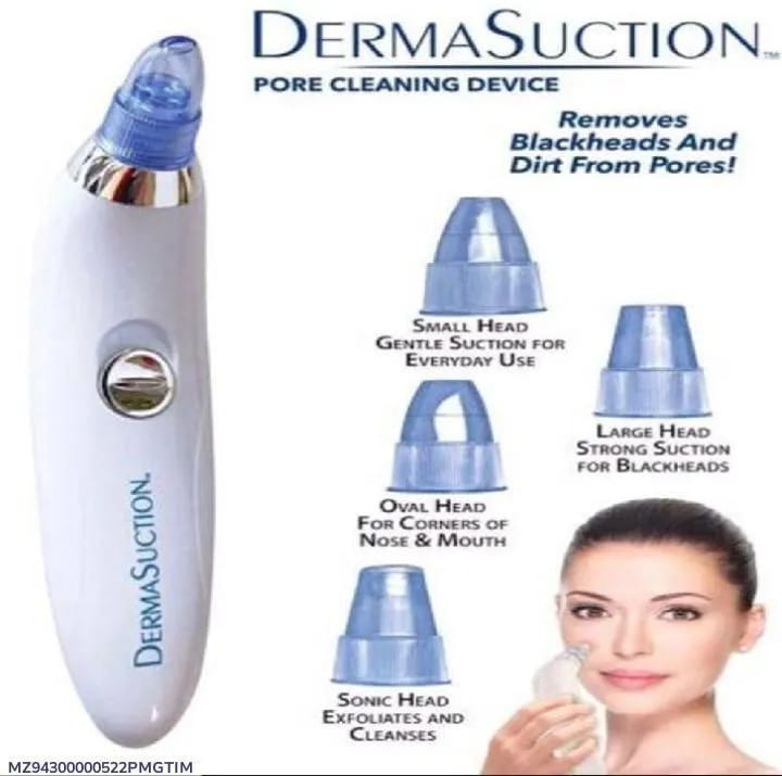 Derma suction vacuum Blackhead Remover Pore Cleaner Electric Nose Face Deep Cleaning Skin Care Machine Aspirator Point Skin Care Tool Beauty - (Imported) ( Cell operated )