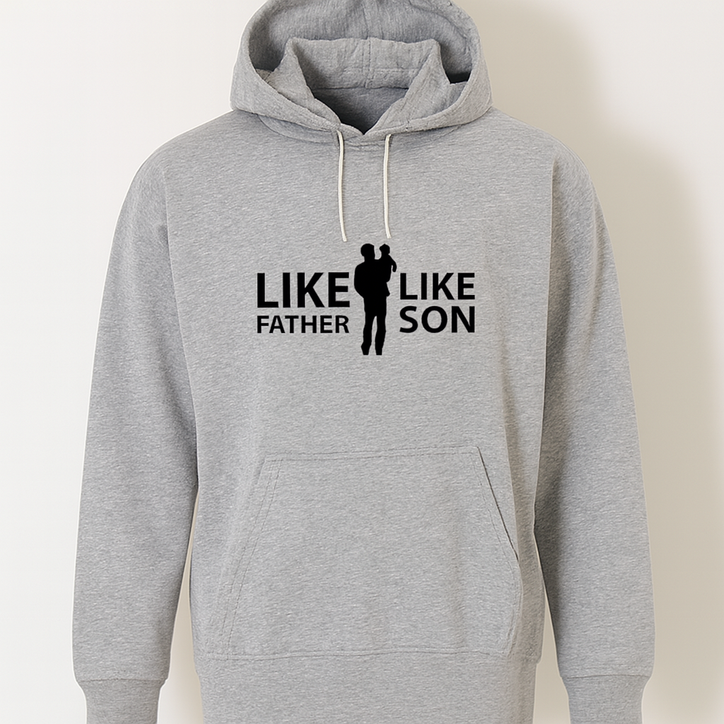 New Summer Collection Full Grey Hoodie Father And Son Printed For Men And Boys (Extra Large