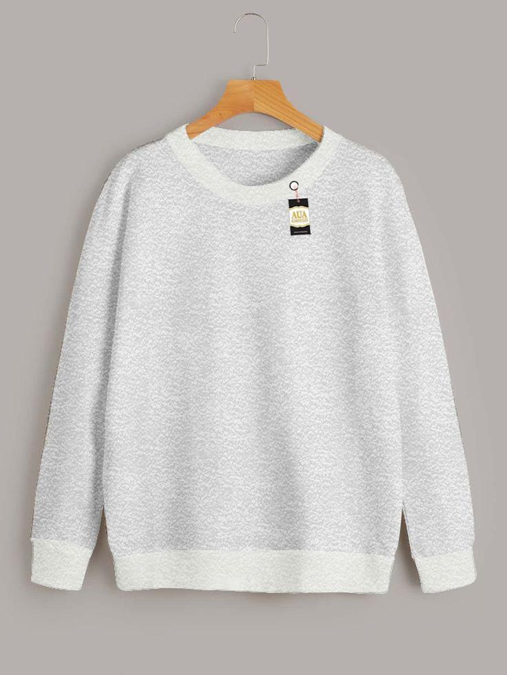 1 Pc Women's Stitched Plain Sweat Shirt