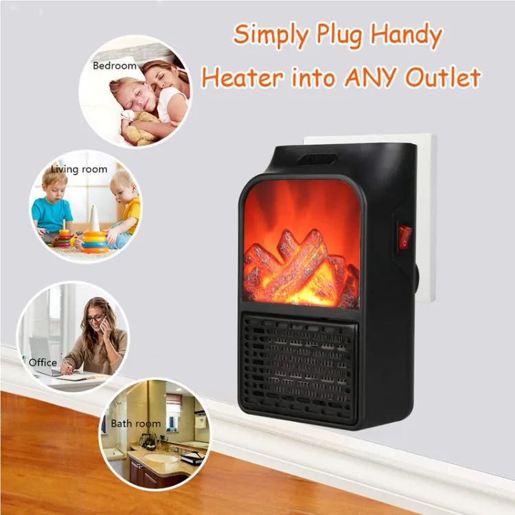 Remote control winter new flame heater heater household mini heater bedroom office dormitory mobile small air conditioner