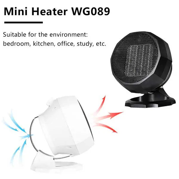 Miniature heater model WG-089.. Flexible 1800W Portable Electric Heater Fan Winter Warm Hot Fan
