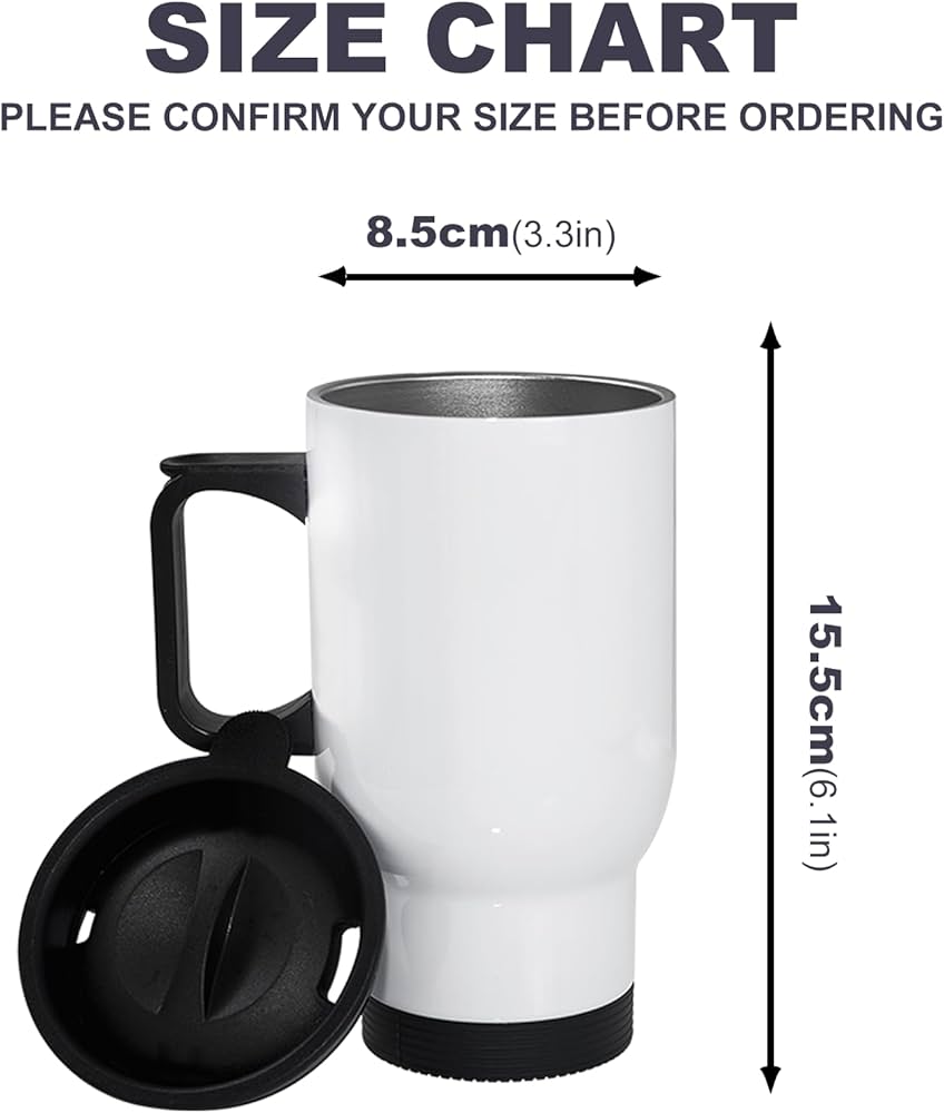 White Glossy Steel Coffee Mug 500ml – Durable Stainless Steel Cup for Hot & Cold Drinks | Office, Travel & Home Use