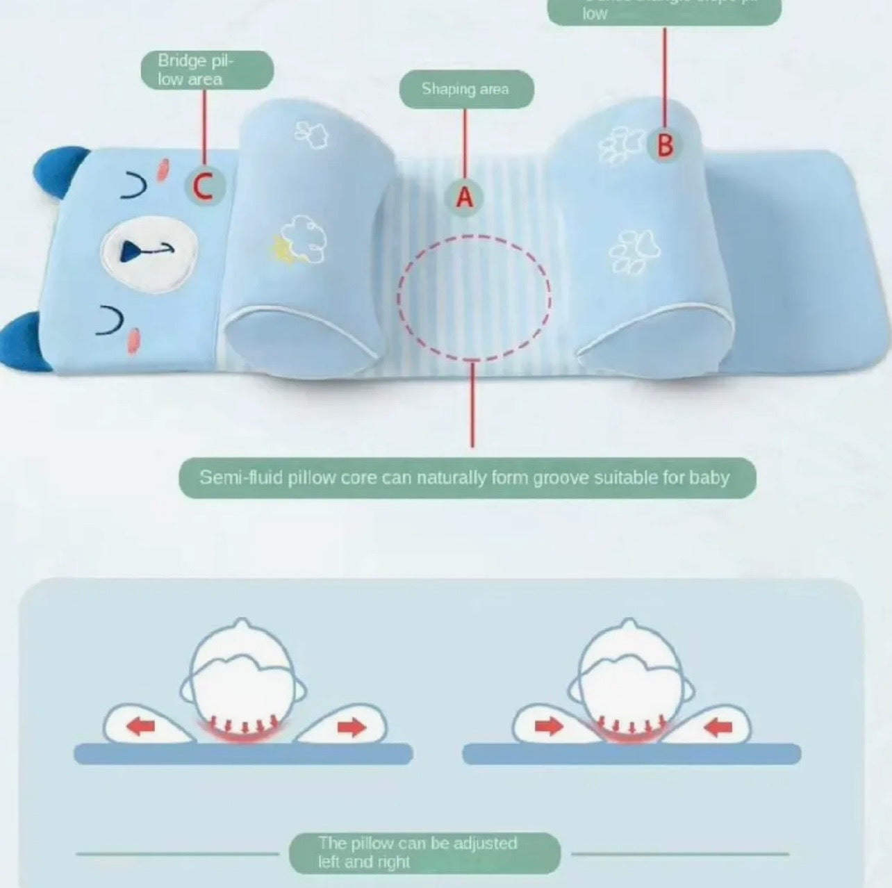 Adjustable Baby Sleeping Support Pillow