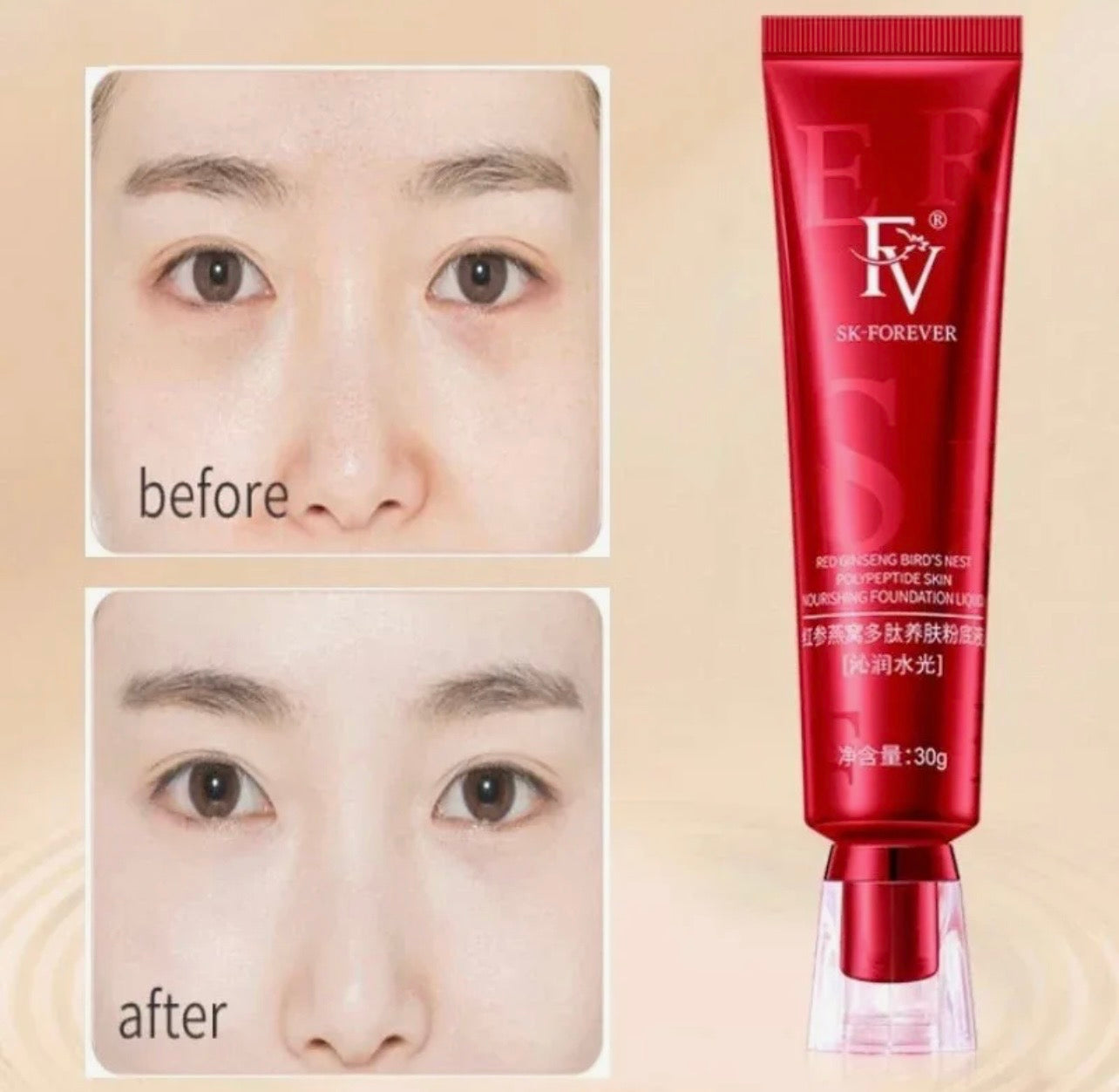 Original FV Waterproof Liquid Foundation 30g | Full Coverage | Long Lasting