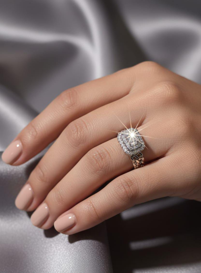 Sparkling Zircon Rings For Women | Stylish Crystal Design Fashion Jewelry For Daily And Party Wear PXJ-133 (Black)