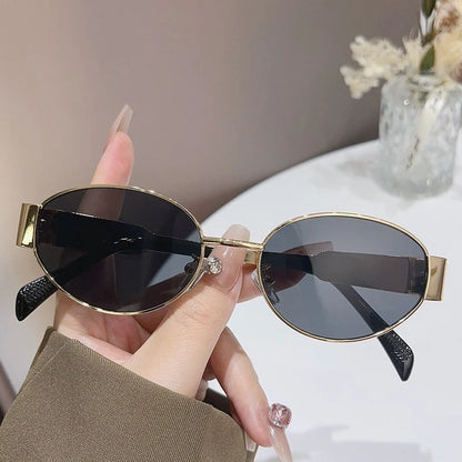 Retro Oval Sunglasses – UV400 Polarized