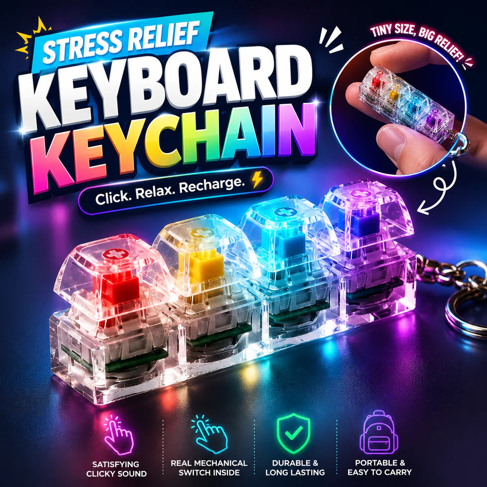 RGB Mechanical Keyboard Keychain