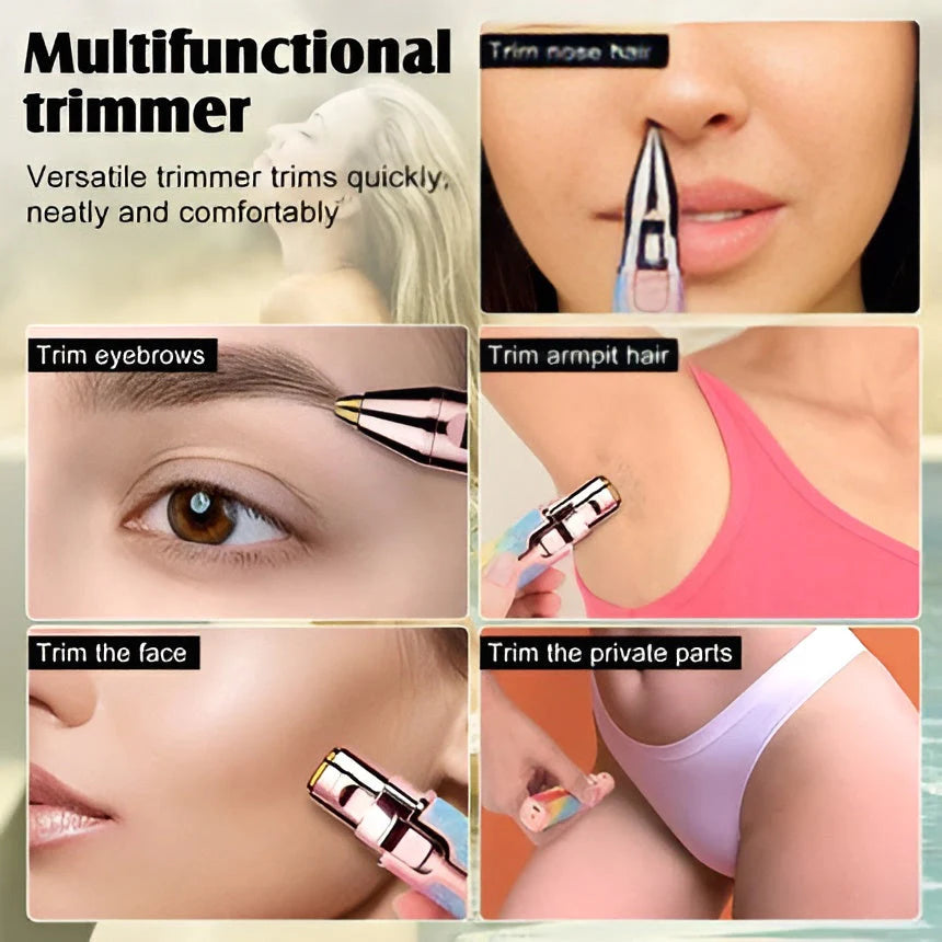 2 In 1 Rechargeable Flawless Eyebrow & Facial Hair Remover