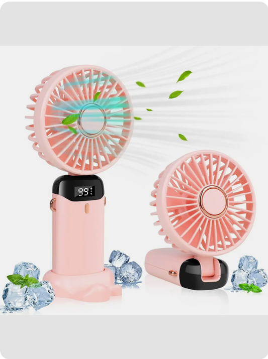 Rechargeable 5 Speed Mini Fan for Kids – Portable USB Charging Fan – Mini Handheld Charging Fan - Electric Mini Fan for School – Kitchen – Traveling