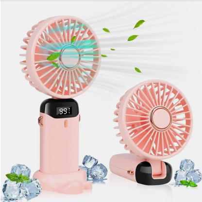 Rechargeable 5 Speed Mini Fan for Kids – Portable USB Charging Fan – Mini Handheld Charging Fan - Electric Mini Fan for School – Kitchen – Traveling