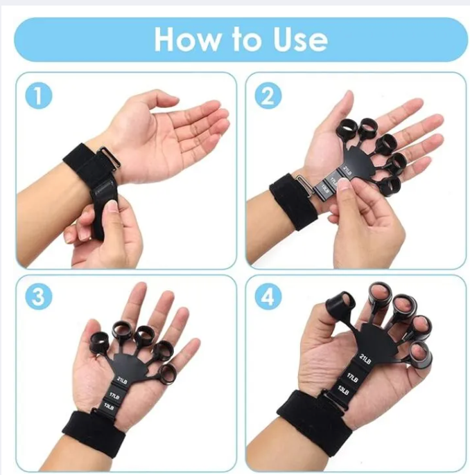 Hand Strengthening Equipment – Finger Gripper, Hand Grip Trainer, Finger Exerciser, Strength Training & Therapy Fitness Tool for Muscle Recovery PROMISE TO SELL