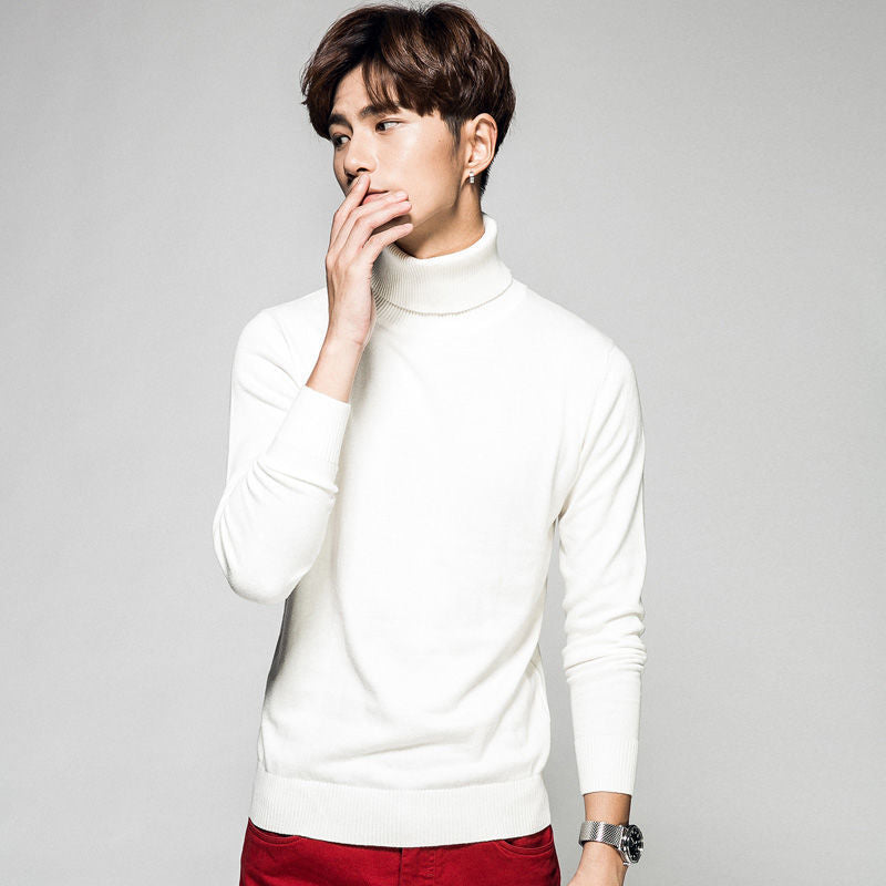 men's pullover solid color long-sleeved turtleneck sweater foreign trade bottoming sweater sweater business cross-border sweater