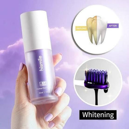Hismile V34 Purple Whitening Toothpaste Remove Stains