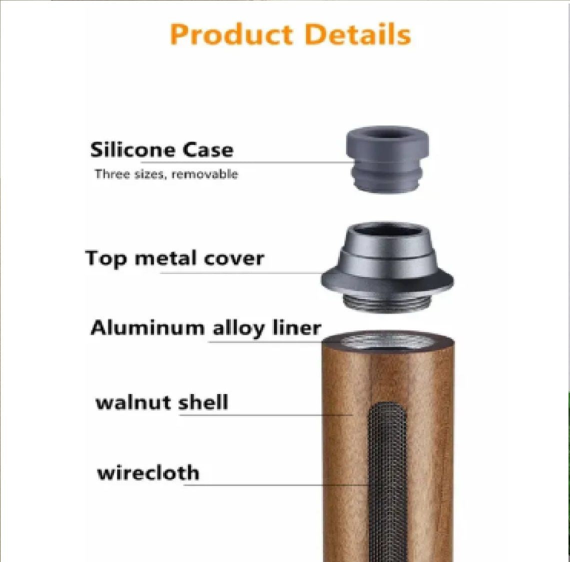 Portable Pocket Ashtrays Outdoor Fireproof Cigarette Cover Mini Walnut Smoking Accessories Ash Tray for Car Travel Ashtray