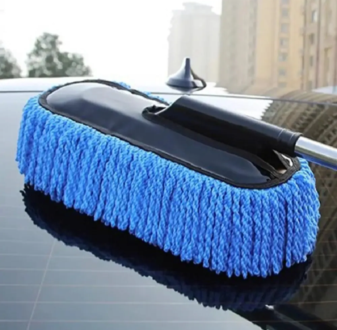 Ultra-Soft Extendable Auto Detailer Mop – Premium Microfiber Dust Cleaner Brush with Stainless Steel Pole {with Free Delivery 🚚}