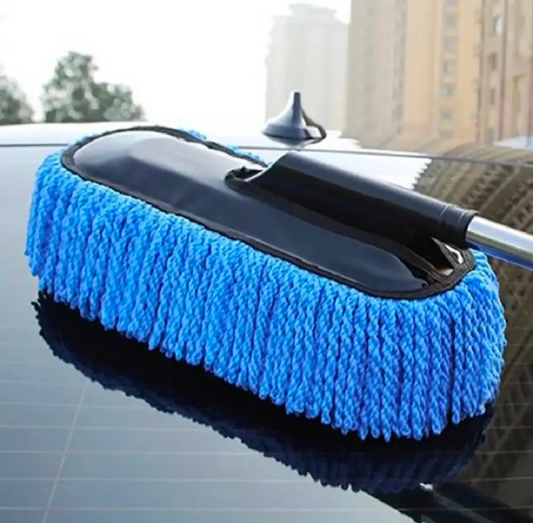 Ultra-Soft Extendable Auto Detailer Mop – Premium Microfiber Dust Cleaner Brush with Stainless Steel Pole {with Free Delivery 🚚}